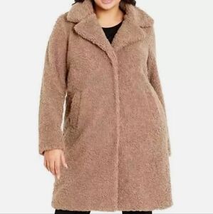 Evans Womens Teddy Coat